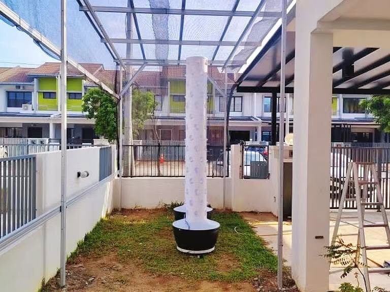 6P15 hydroponic tower with 90 planting sites for backyard vegetable growing in the USA