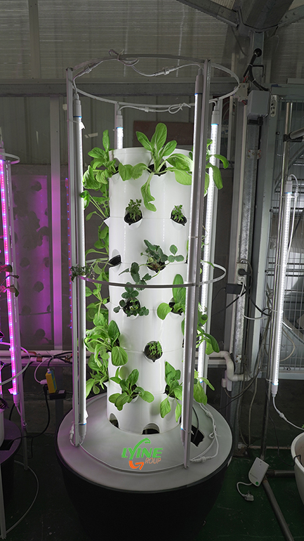 hydroponic tower system with light